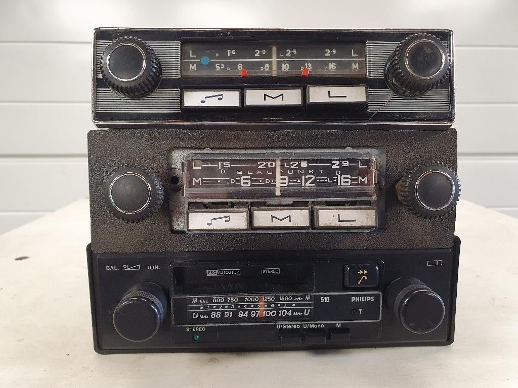 OUDE ANALOGE BLAUPUNKT EN PHILIPS AUTORADIO, Ophalen of Verzenden, Gebruikt
