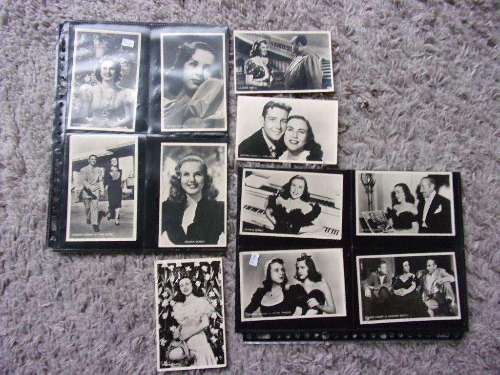 DEANNA DURBIN ECHTE FOTOKAARTEN prijs per stuk/NIEUWSTAAT, Verzamelen, Ophalen, Zo goed als nieuw, Foto of Kaart