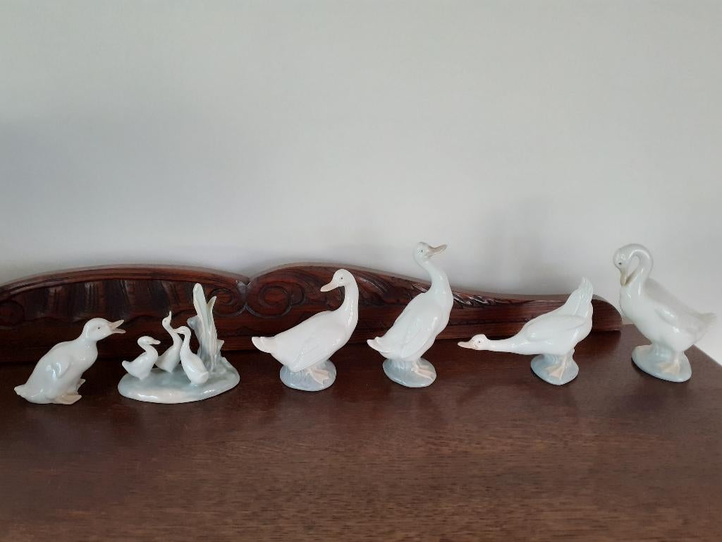 6 Lladro ganzen-beeldjes, bieden vanaf € 25,- per stuk, Verzenden, Zo goed als nieuw, Dier