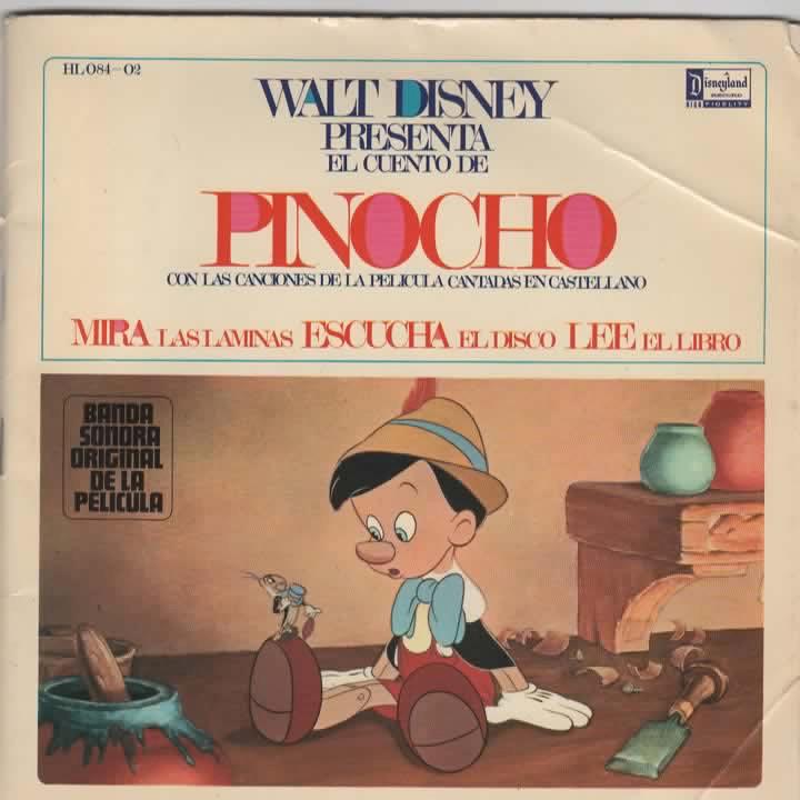 Walt Disney- Pinochio- Spaanse uitvoering, Verzenden, Zo goed als nieuw, 7 inch, Pop