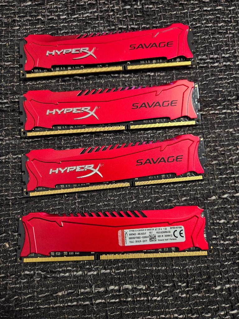 Kingston HyperX Savage HX316C9SRK4/32, Computers en Software, RAM geheugen, 32 GB, 1.600 MT/ s, DDR3, Ophalen of Verzenden