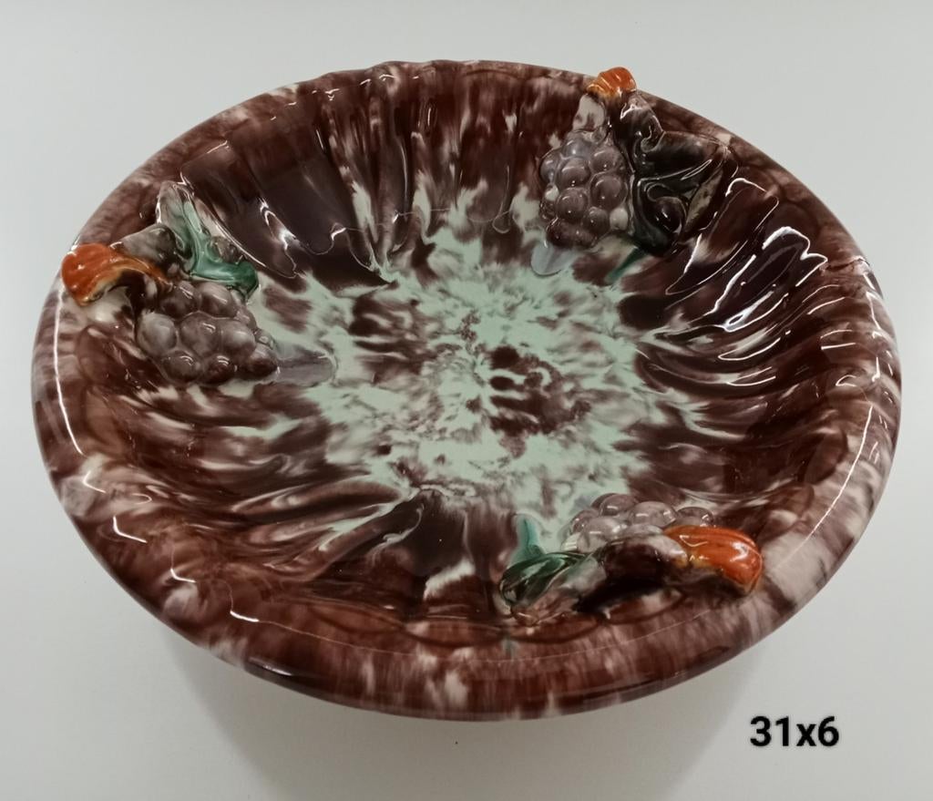 vintage Jasba keramische druipglazuur schaal, Antiek en Kunst, Ophalen of Verzenden