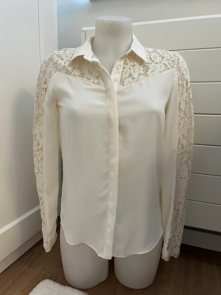 Blouse met kant/zara/xs, Kleding | Dames, Blouses en Tunieken, Ophalen of Verzenden, Zo goed als nieuw, Maat 34 (XS) of kleiner