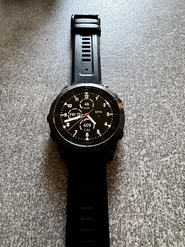 Garmin EPIX (Gen 2) Sapphire, Titanium, Amoled 47cm, Zwart, Garmin, Ophalen of Verzenden, Zo goed als nieuw