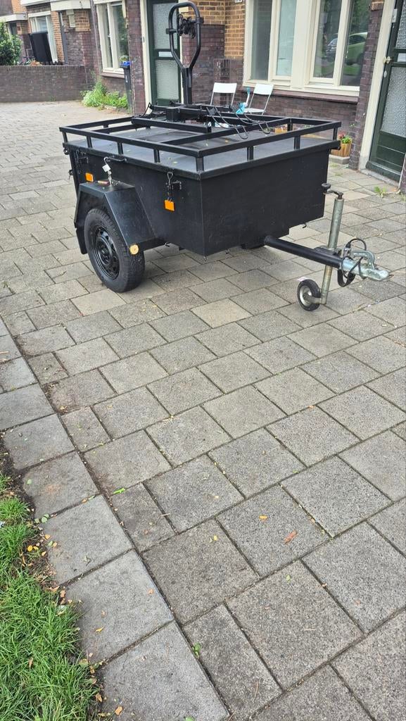 Bagagekar met fietsendrager voor 2 fietsen, Ophalen, Gebruikt