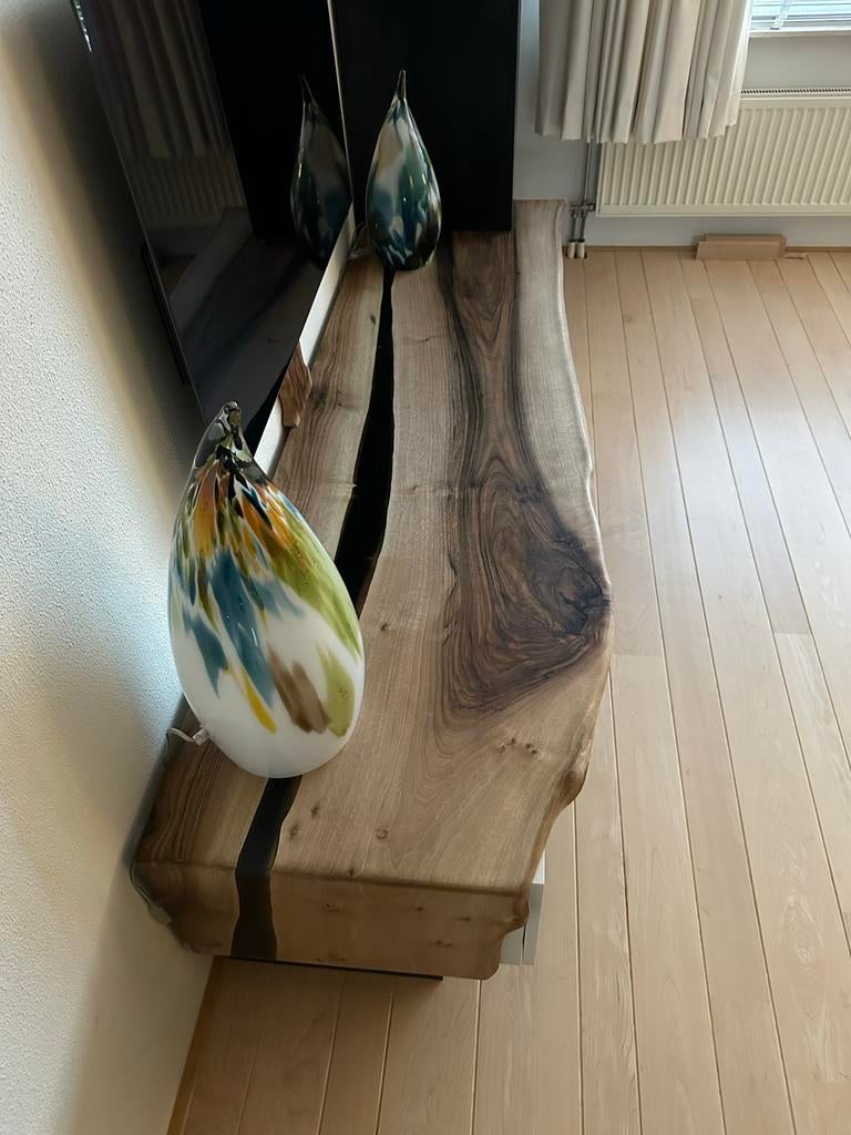 Exclusief maatwerk TV-meubel in Europees notenhout, 100 tot 150 cm, Nieuw, Ophalen of Verzenden, Minder dan 100 cm