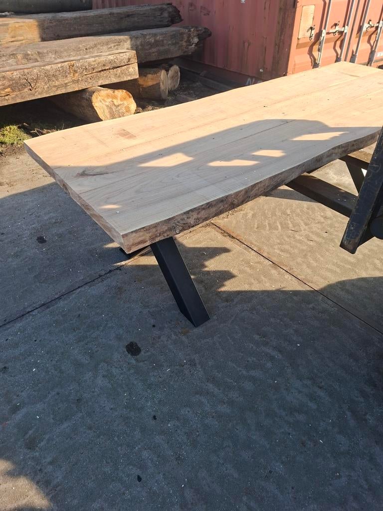 Iepenhouten tafel, Ophalen of Verzenden, Rechthoekig, Hout