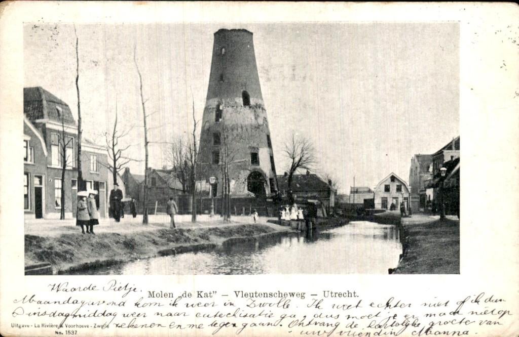 Molen de Kat- Utrecht, Ophalen of Verzenden, Voor 1920, Gelopen, Utrecht