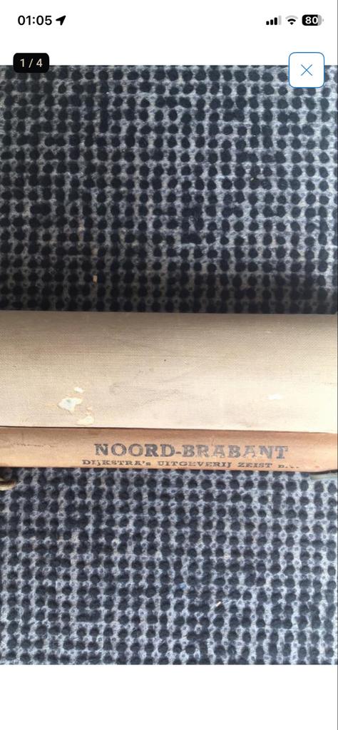 Vintage Schoolplaat Noord-Brabant, Antiek en Kunst, Ophalen, Aardrijkskunde