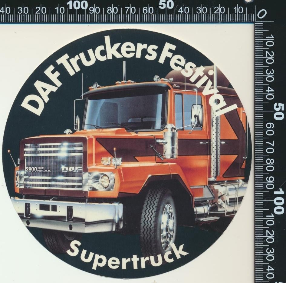 Sticker: Daf - Truckers Festival - Supertruck - 2800, Verzamelen, Ophalen of Verzenden, Zo goed als nieuw, Bedrijf of Vereniging