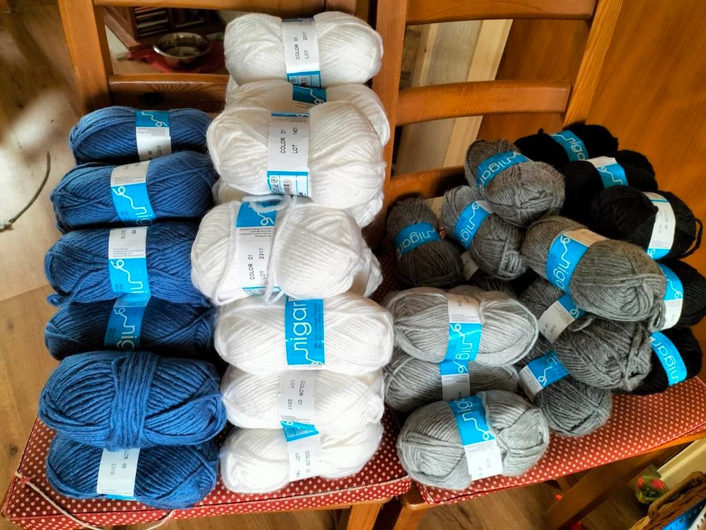 Groot pakket v. 57+ bollen brei-/haakgaren,wol/acryl/viscose, Ophalen of Verzenden, Nieuw, Breien of Haken, Wol of Garen