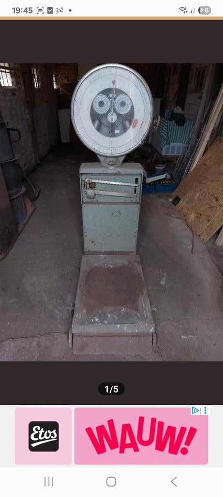 Weegschaal berkel, Ophalen