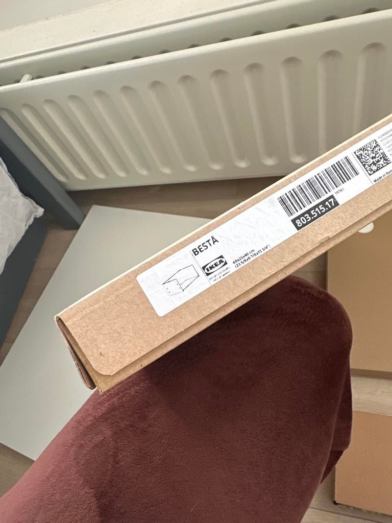 2 Besta lades zonder front met rail, Ophalen, 1 of 2 laden, Nieuw, 50 tot 100 cm