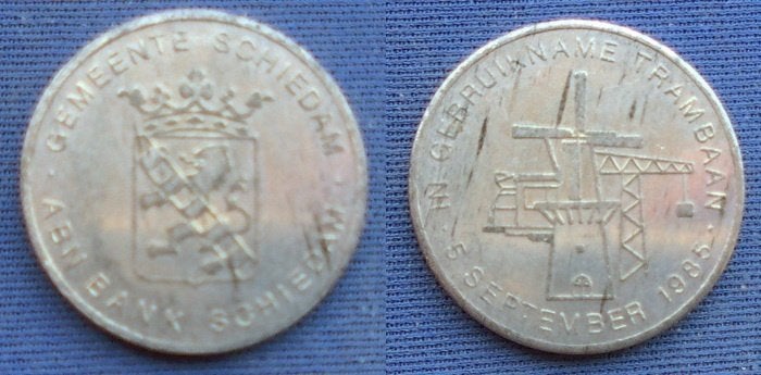 Schiedam ABN Bank, ingebruikname trambaan 1985, Ophalen of Verzenden, Overige materialen, Nederland