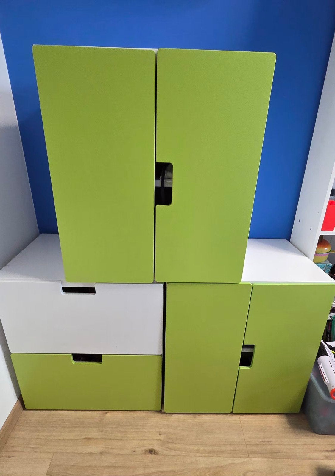 Ikea SMÅSTAD meubels - Groen en Wit Opbergsysteem, Ophalen, Gebruikt