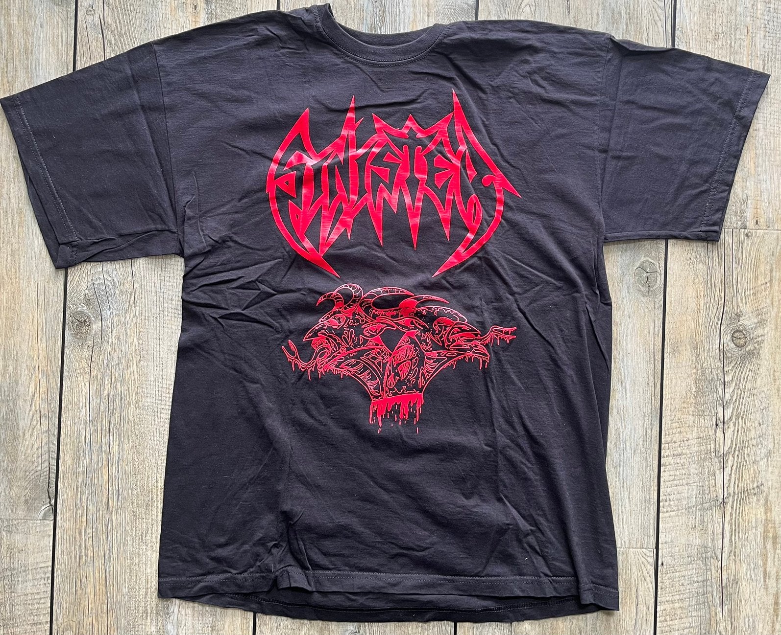 Origineel | SINISTER | Hail the Beast | T-shirt | L, Ophalen of Verzenden, Zo goed als nieuw, Maat 52/54 (L), Zwart