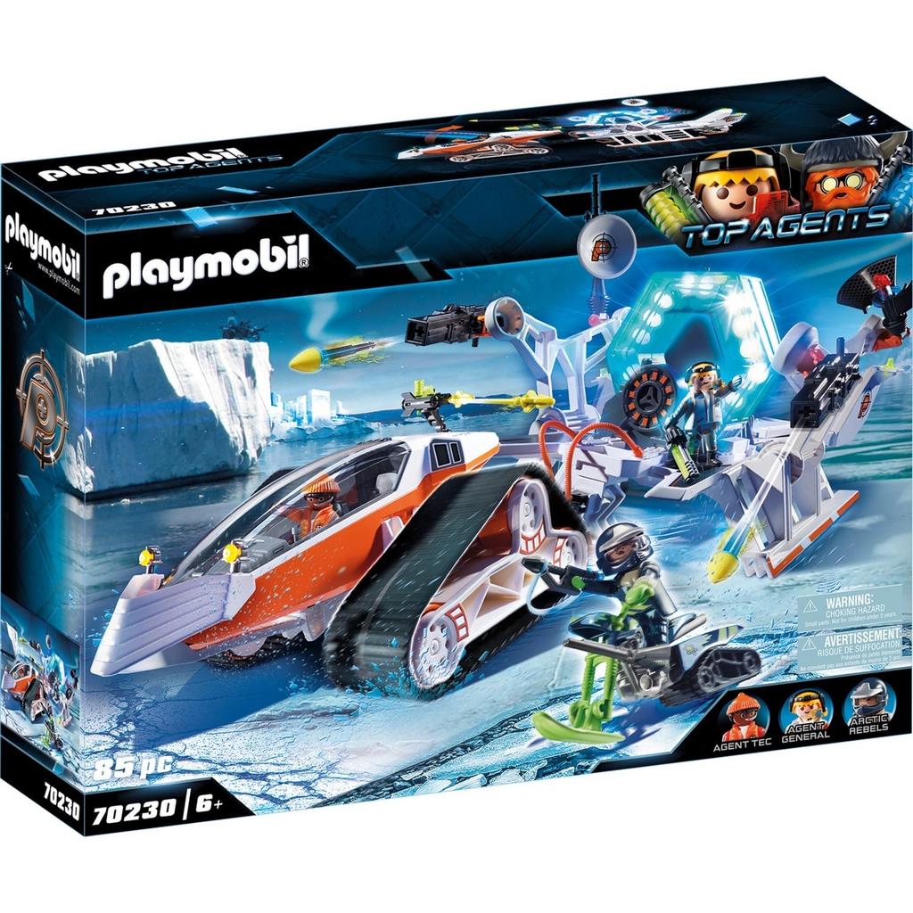 Playmobil Geheim Agenten Auto met Rupsbanden & SneeuwScooter, Ophalen of Verzenden, Zo goed als nieuw, Complete set