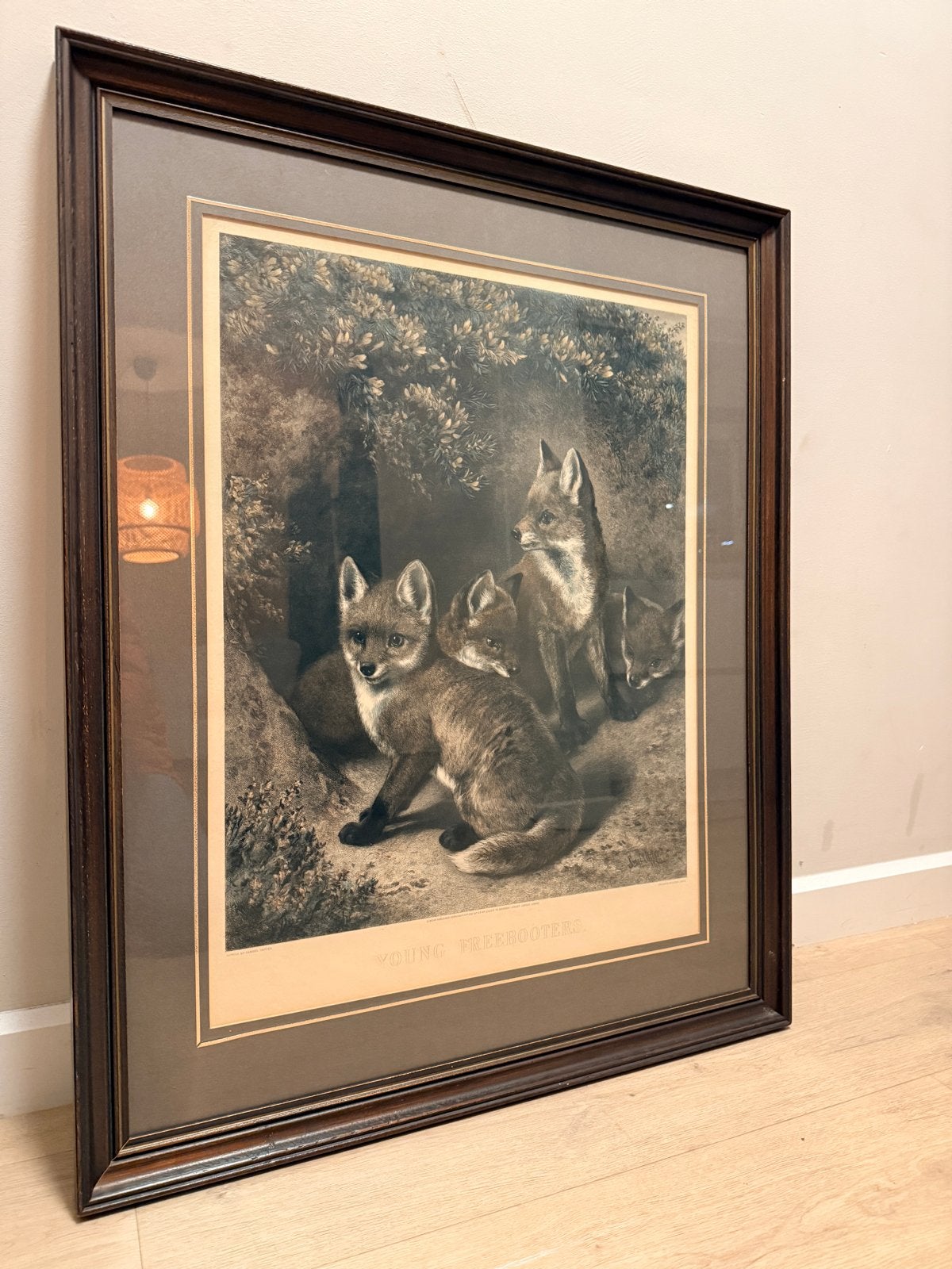 Prachtige litho "Young Freebooters" van Samuel Carter, Antiek en Kunst, Ophalen, Ingelijst, 1800 - 1899, Flora en Fauna