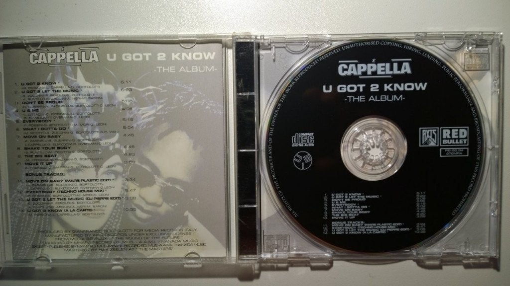 Cappella - U Got 2 Know The Album, Ophalen of Verzenden, Zo goed als nieuw, Dance, Album