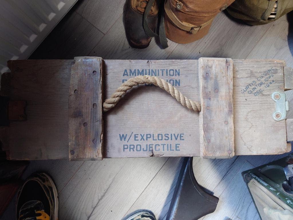 WW2 US 40mm, Verzamelen, Ophalen, Landmacht, Amerika, Kist of Geocache