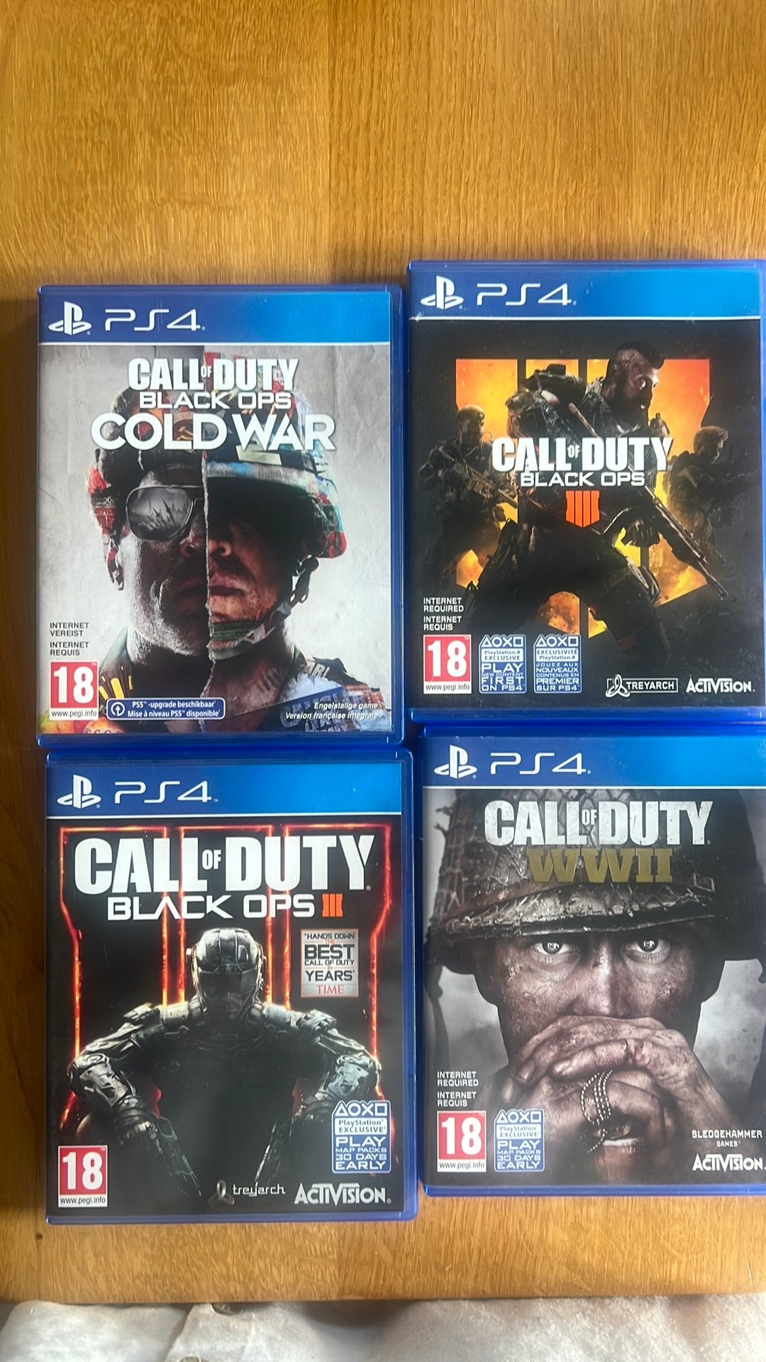 Call of Duty PS4 bundel: Cold War, Black Ops, MW Remastered, Gebruikt, Vanaf 18 jaar, Shooter, Eén computer