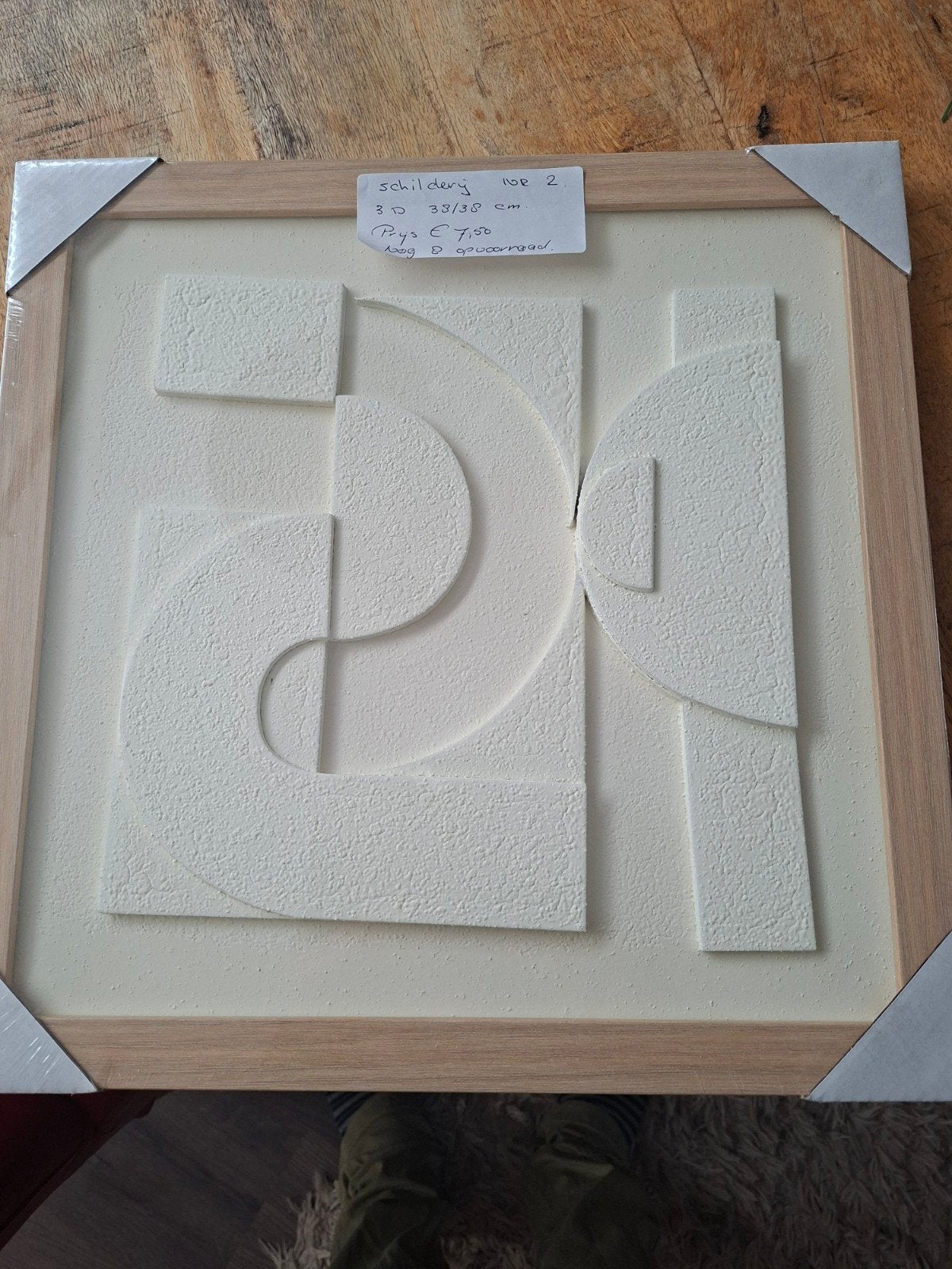 3D Schilderij Abstract - 38x38 cm, Ophalen of Verzenden