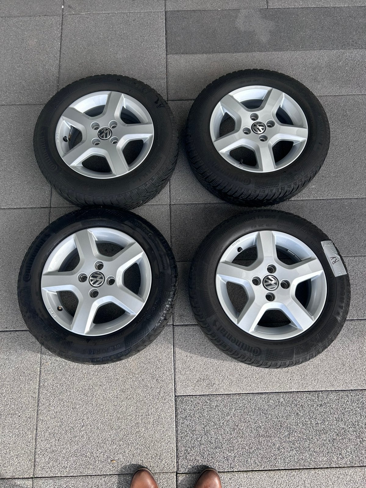 Originele Vw Up velgen met winterband, Auto-onderdelen, Ophalen, 14 inch, Gebruikt, Banden en Velgen