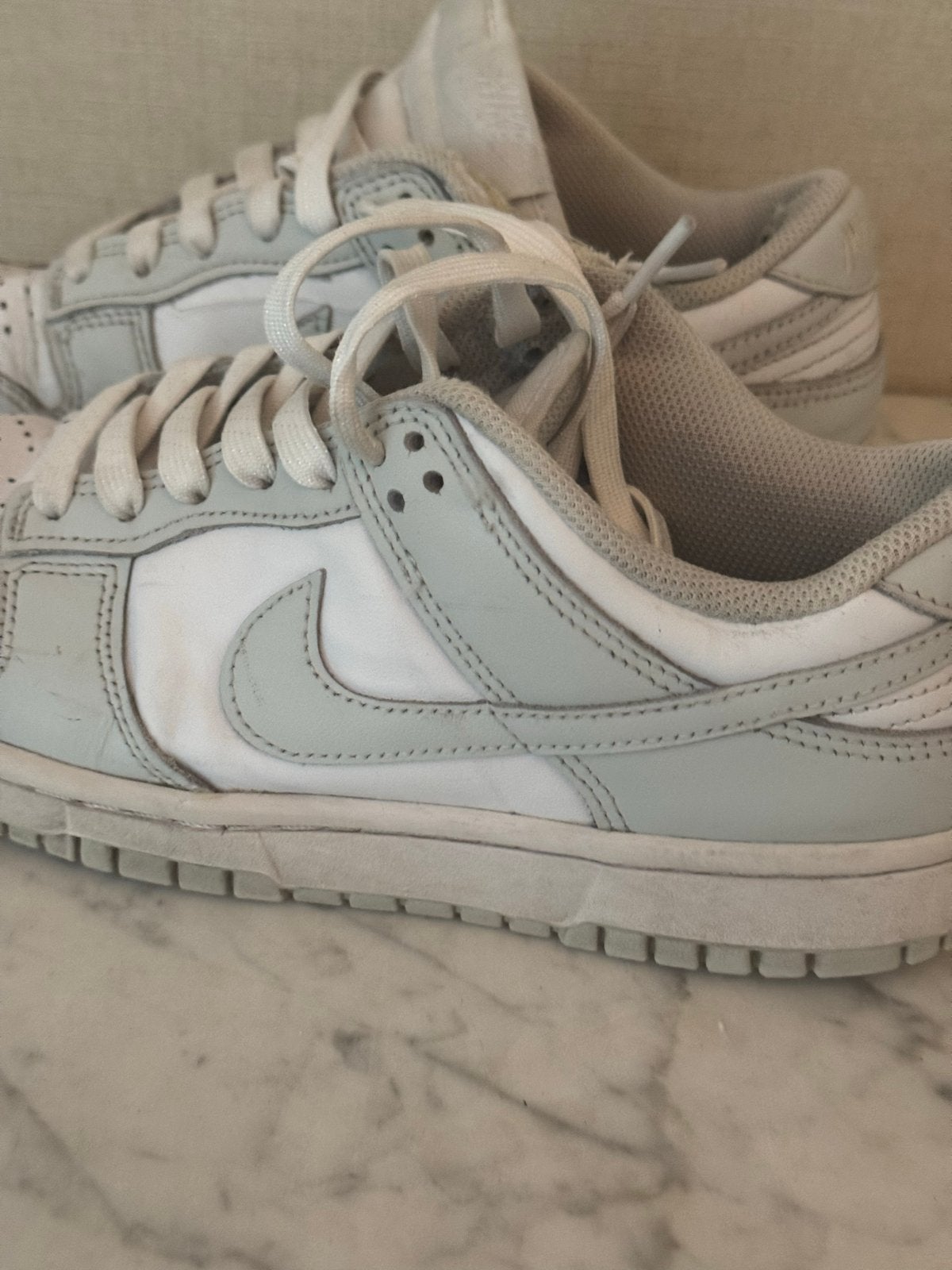 Nike Dunk Low Light Bone - Maat 38.5, Ophalen, Gedragen, Wit, Sneakers of Gympen