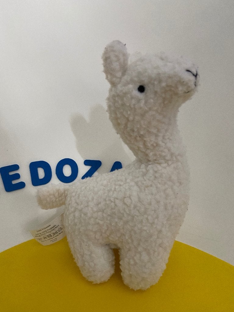 K227 Jollein lama alpaca wit, Kinderen en Baby's, Speelgoed | Knuffels en Pluche, Ophalen of Verzenden, Zo goed als nieuw, Overige typen