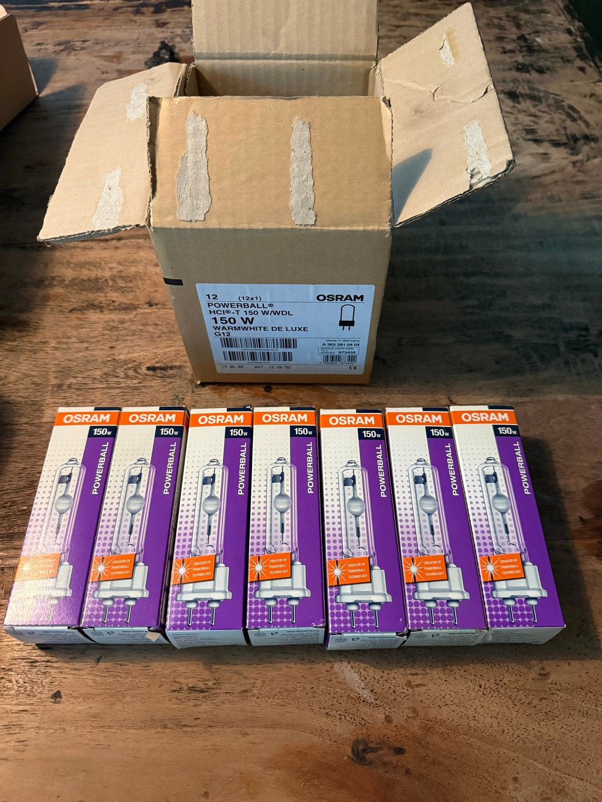 OSRAM POWERBALL HCI-T 150W/WDL G12 lampen (7 stuks), Ophalen of Verzenden, Nieuw, G12, Osram