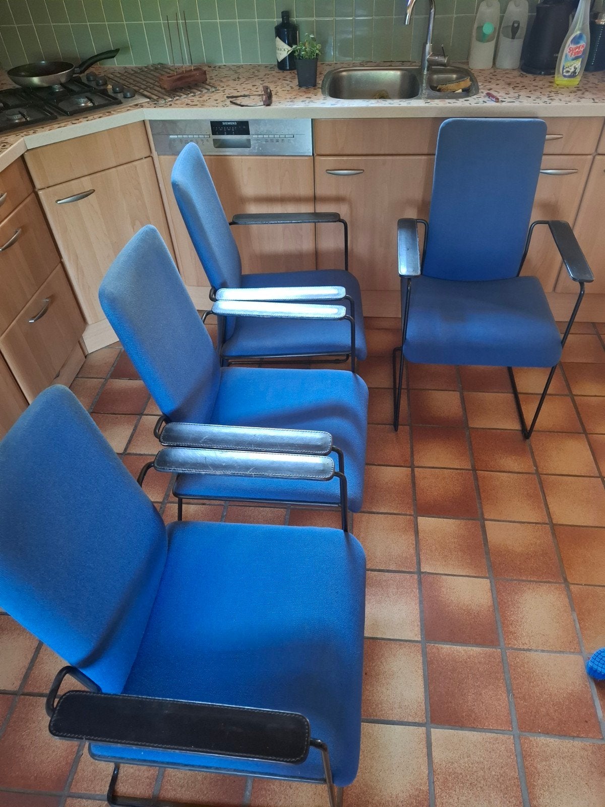 4 Hennie de Jong stoelen jaren '80 design, vintage staat, Ophalen