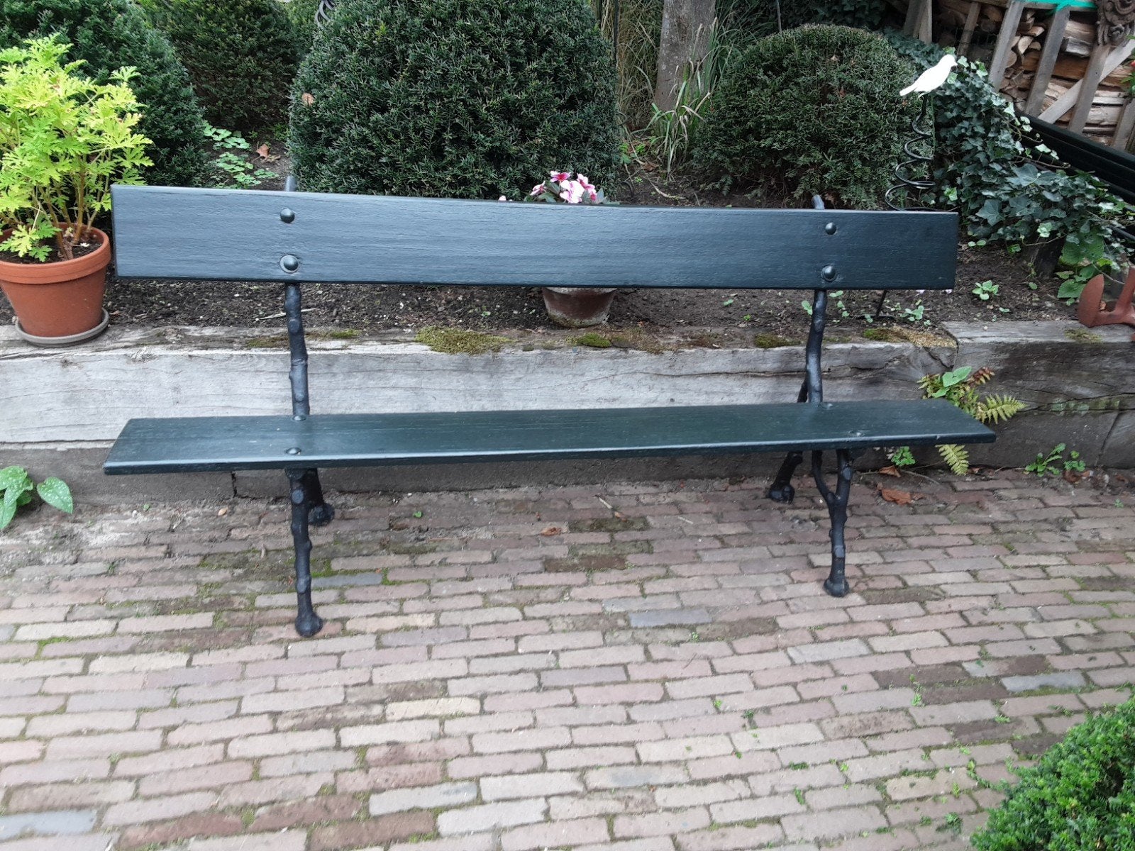 gietijzeren tuinbank, takkenpoten, Tuin en Terras, Ophalen