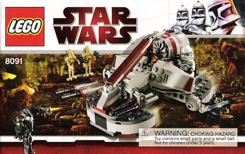 Lego Star Wars set 8091 Republic Swamp Speeder, Kinderen en Baby's, Speelgoed | Duplo en Lego, Gebruikt, Star Wars, Lego, Ophalen of Verzenden