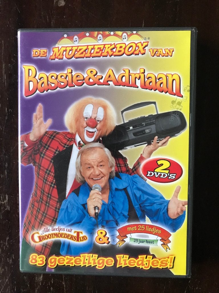 Bassie en Adriaan De Muziek Box ( 2 DVD Box ), Avontuur, Alle leeftijden, Boxset, Ophalen of Verzenden