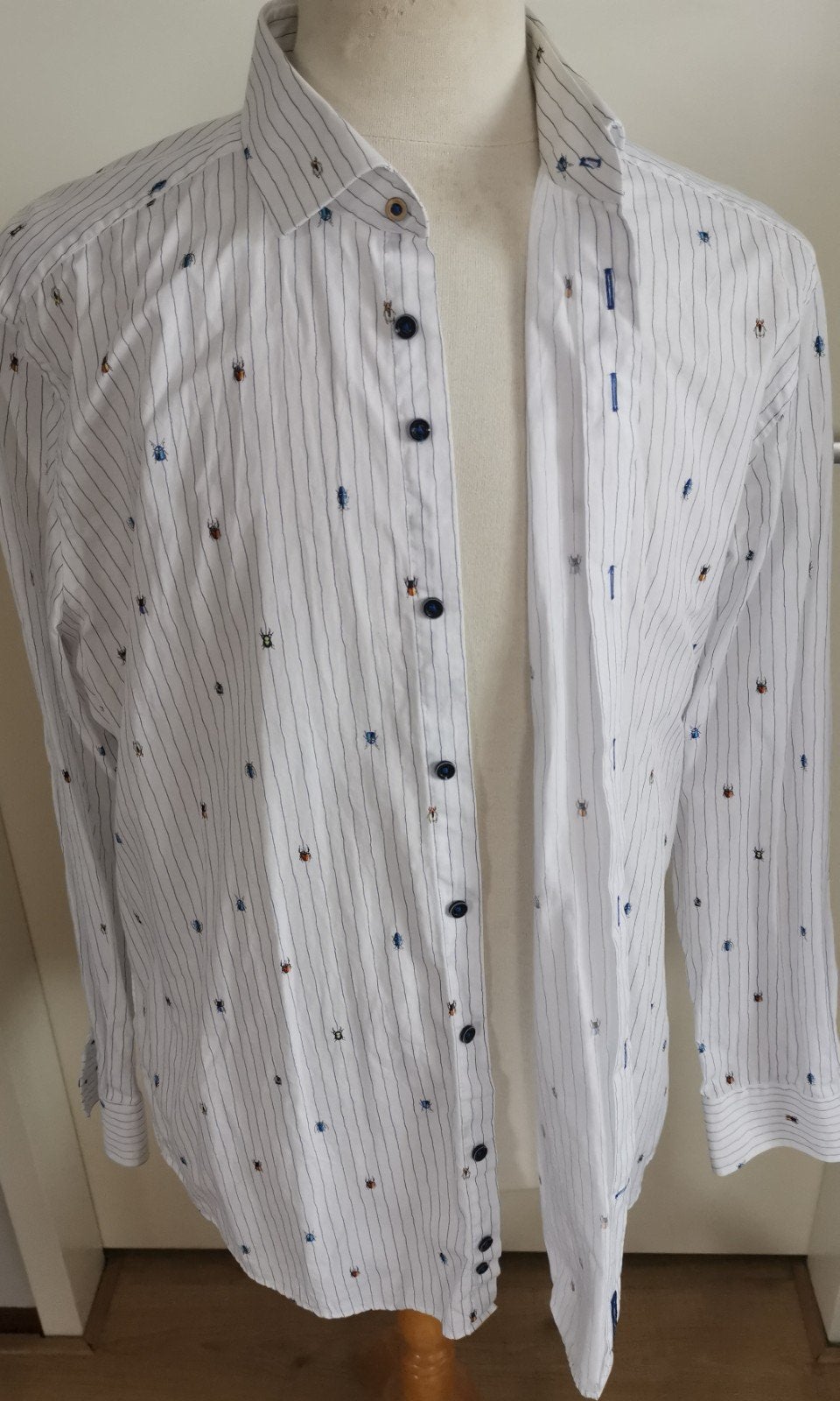 R2 Amsterdam shirt maat 44/17 1/2, Verzenden, Wit, Zo goed als nieuw, R2 Amsterdam