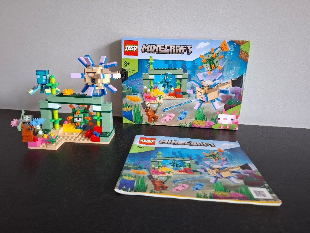 Lego Minecraft 21180 The Gardian Battle + doos, Minecraft, Lego, Ophalen of Verzenden, Zo goed als nieuw