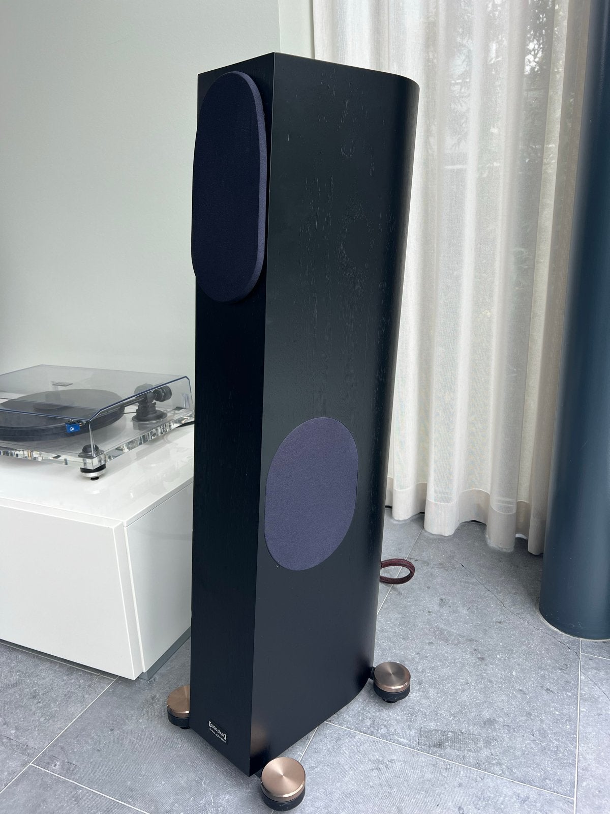 Audio Physic Tempo  6 in zwart,, Vloerstaande luidspreker, Zo goed als nieuw, Ophalen, 150 watt of meer