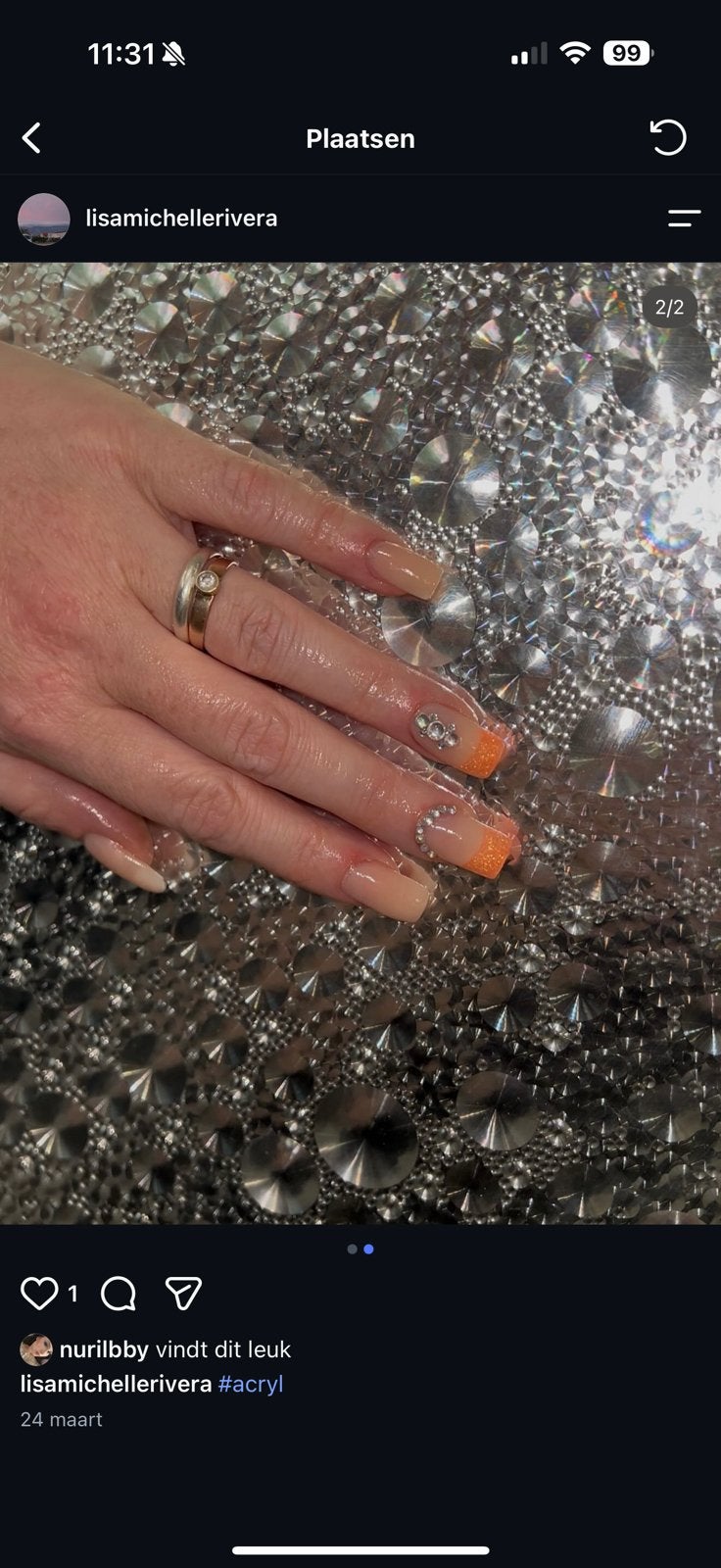 Acryl, biab, gell nagels 20 euro, Ophalen, Zo goed als nieuw, Overige kleuren, Handen en Nagels