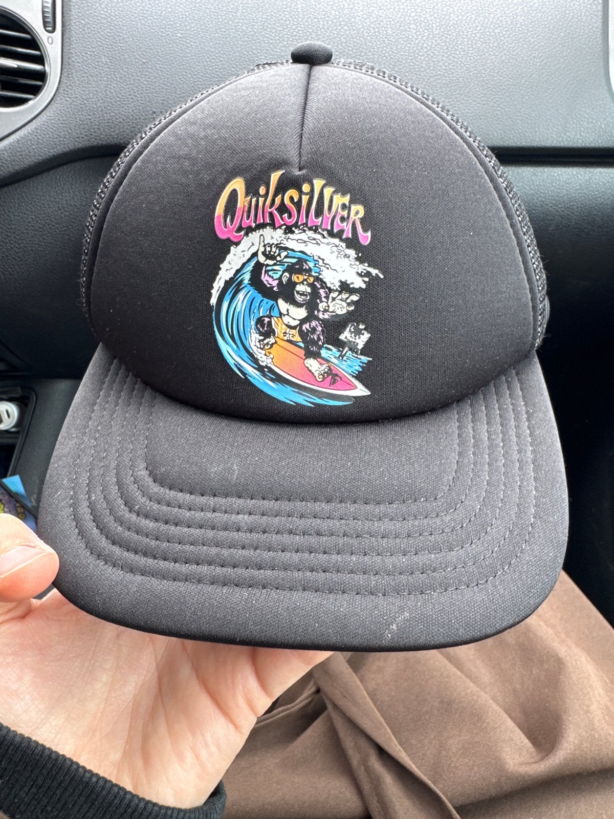Quiksilver Trucker Cap Zwart Maat 53cm, Ophalen of Verzenden, Zo goed als nieuw, Jongen of Meisje