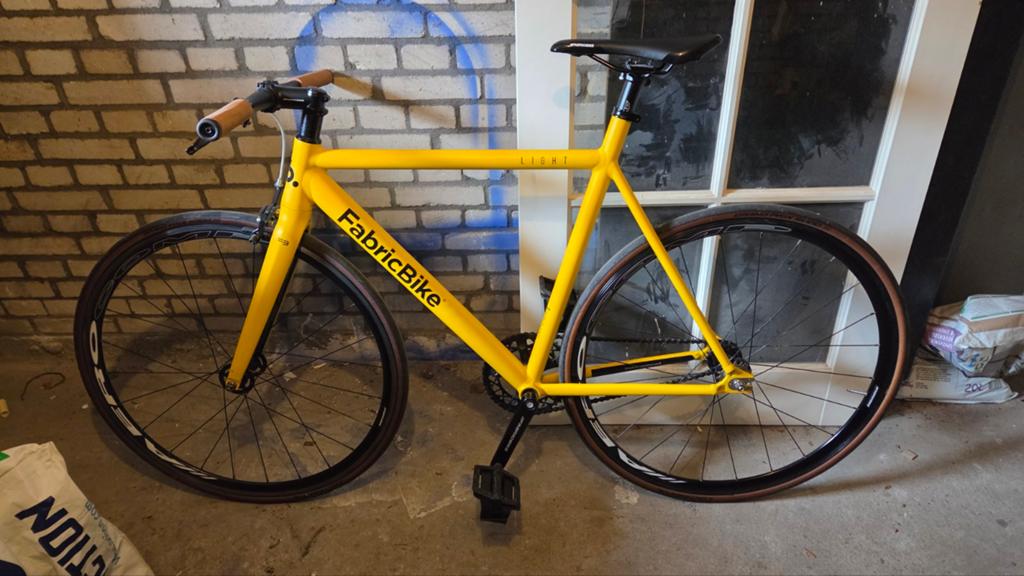 FabricBike Fixed Gear Fiets - Geel, Gebruikt, Aluminium, 53 tot 57 cm, Ophalen