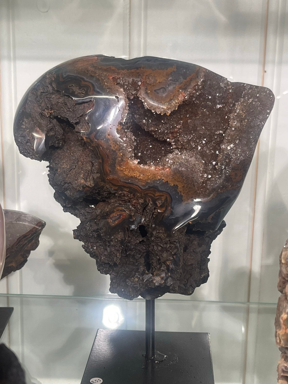 Prachtige grote edelsteen geode uniek, Ophalen of Verzenden