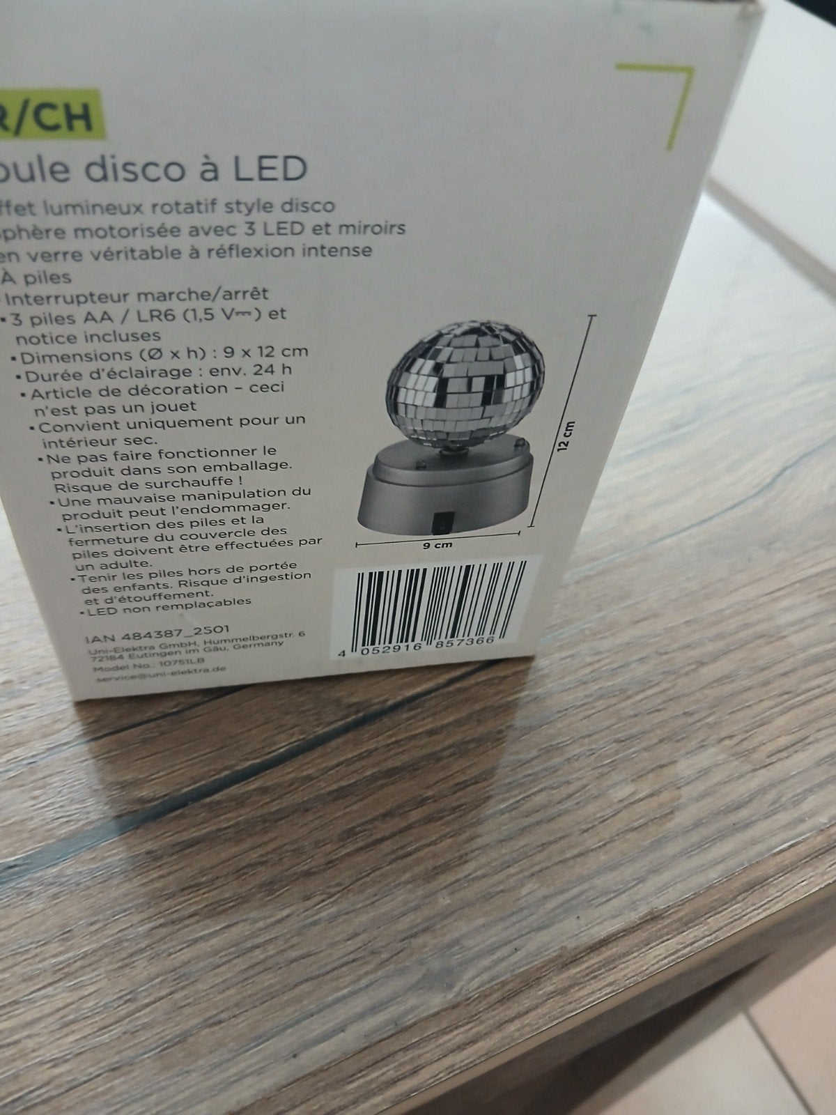 Nieuwe discolamp, Ophalen of Verzenden, Nieuw, Discobol