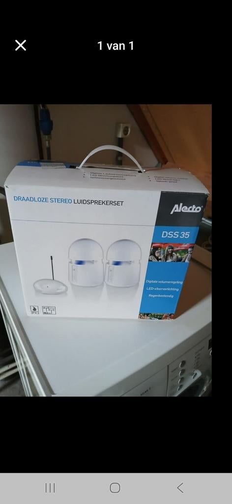 Alecto DSS 35 Draadloze Stereo Luidsprekerset, Nieuw, Minder dan 60 watt, Front, Rear of Stereo speakers, Ophalen