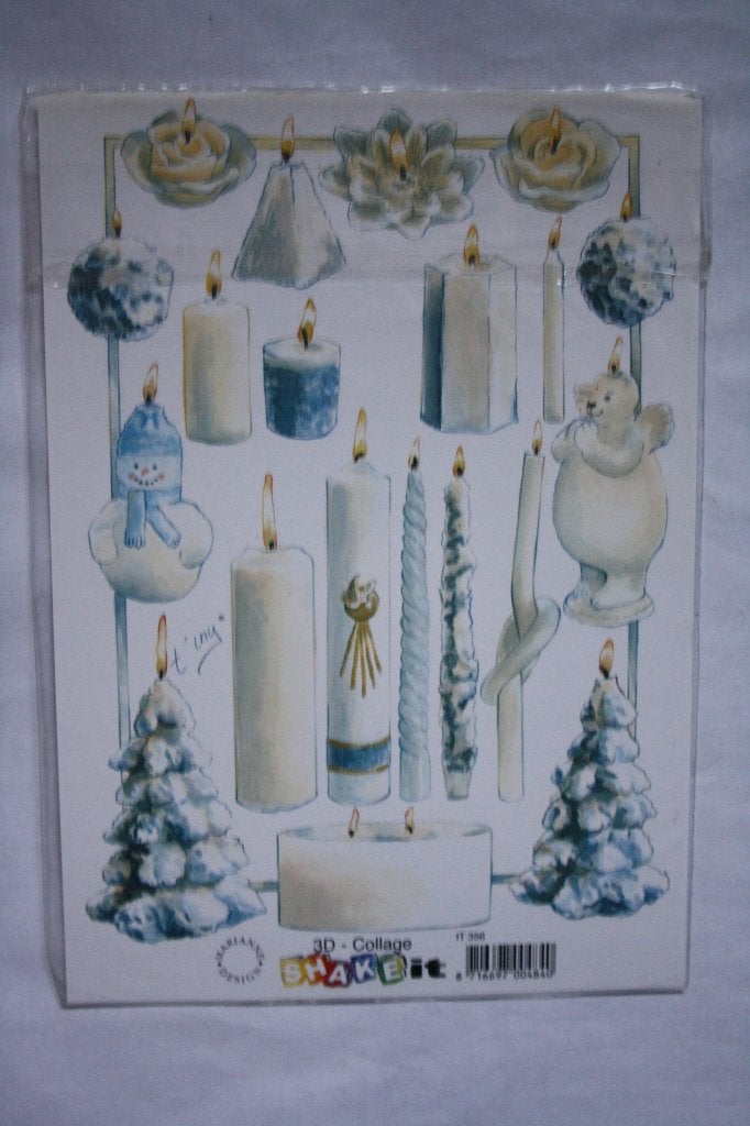 8 st. A5 knipvellen shake-it 3D collage 9813, Ophalen of Verzenden, Nieuw, Kerst, Knipvel