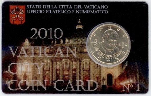 Coincard Vaticaan 50 Eurocent Nº 01 t/m 11, 14 en 15 BU en, Ophalen of Verzenden, Vaticaanstad, 50 cent