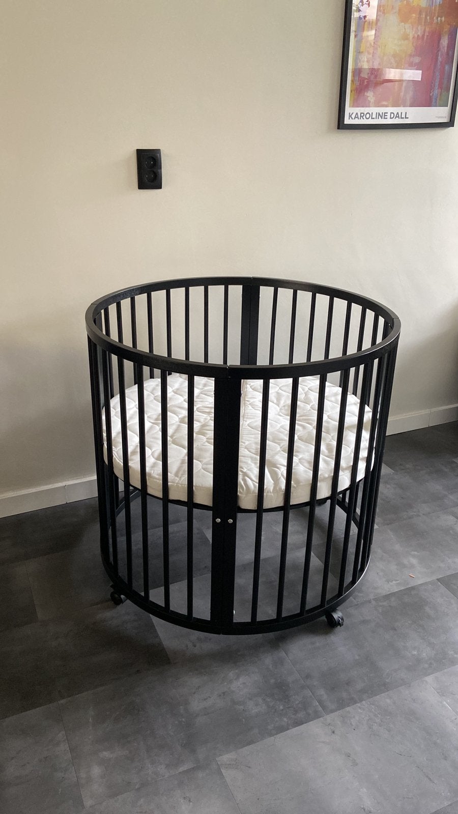 Ronde zwarte box, Kinderen en Baby's, Ophalen, Zo goed als nieuw, Rond