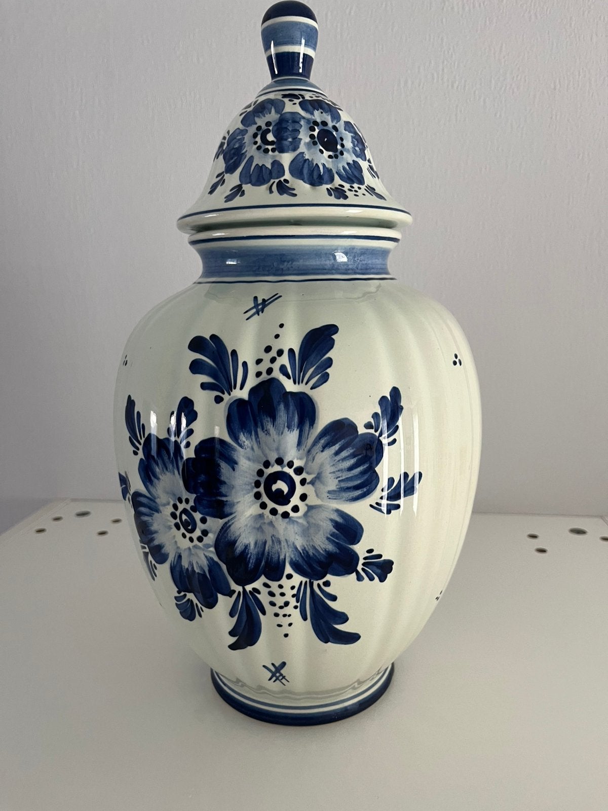 Delfts blauw kleurige vaas /pot, Ophalen