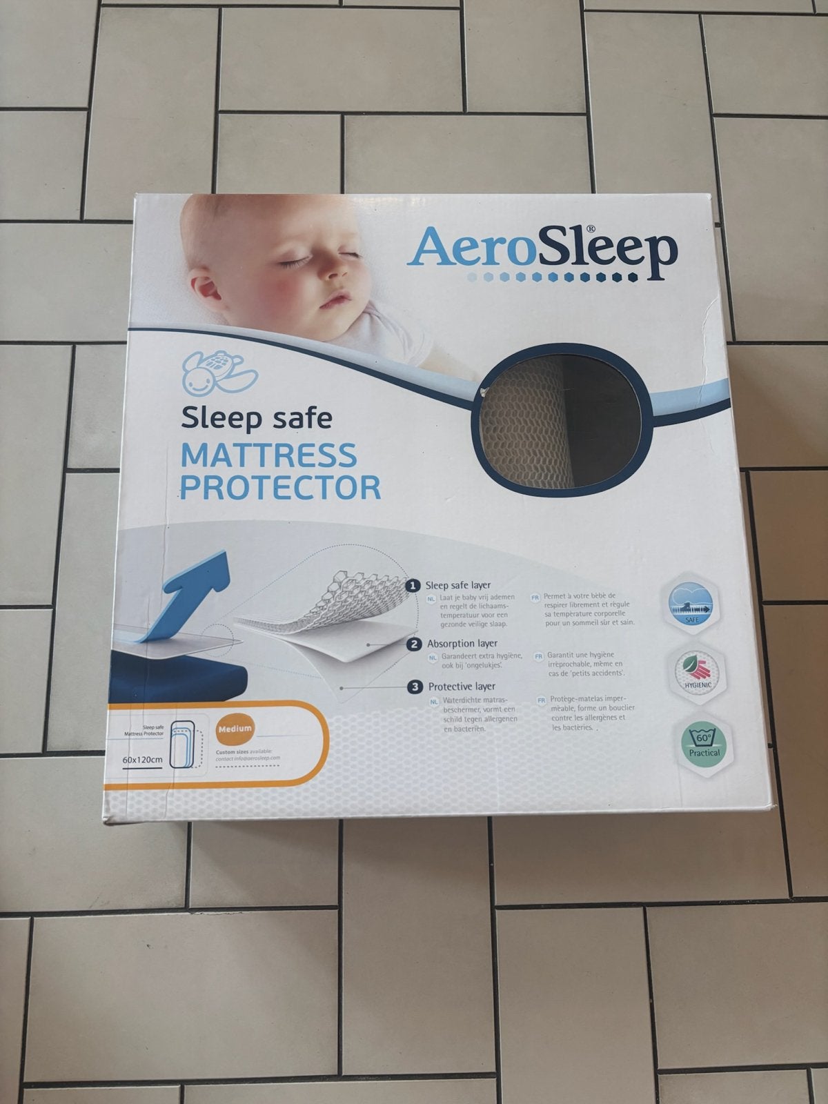 AeroSleep Sleep Safe Matras Protector - Maat M, Kinderen en Baby's, Jongetje of Meisje, Matrasbeschermer, Ophalen of Verzenden
