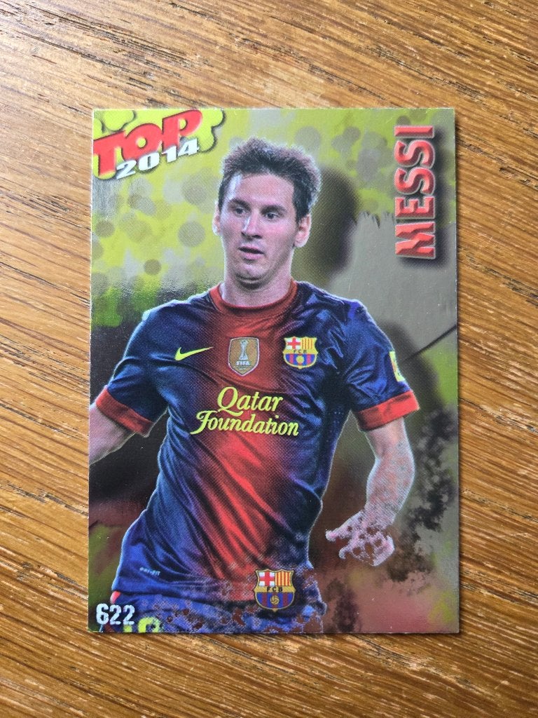 Lionel Messi #622 Top Yellow Mundicromo La Liga 2013-2014, Ophalen of Verzenden, Zo goed als nieuw, Losse kaart, Foil