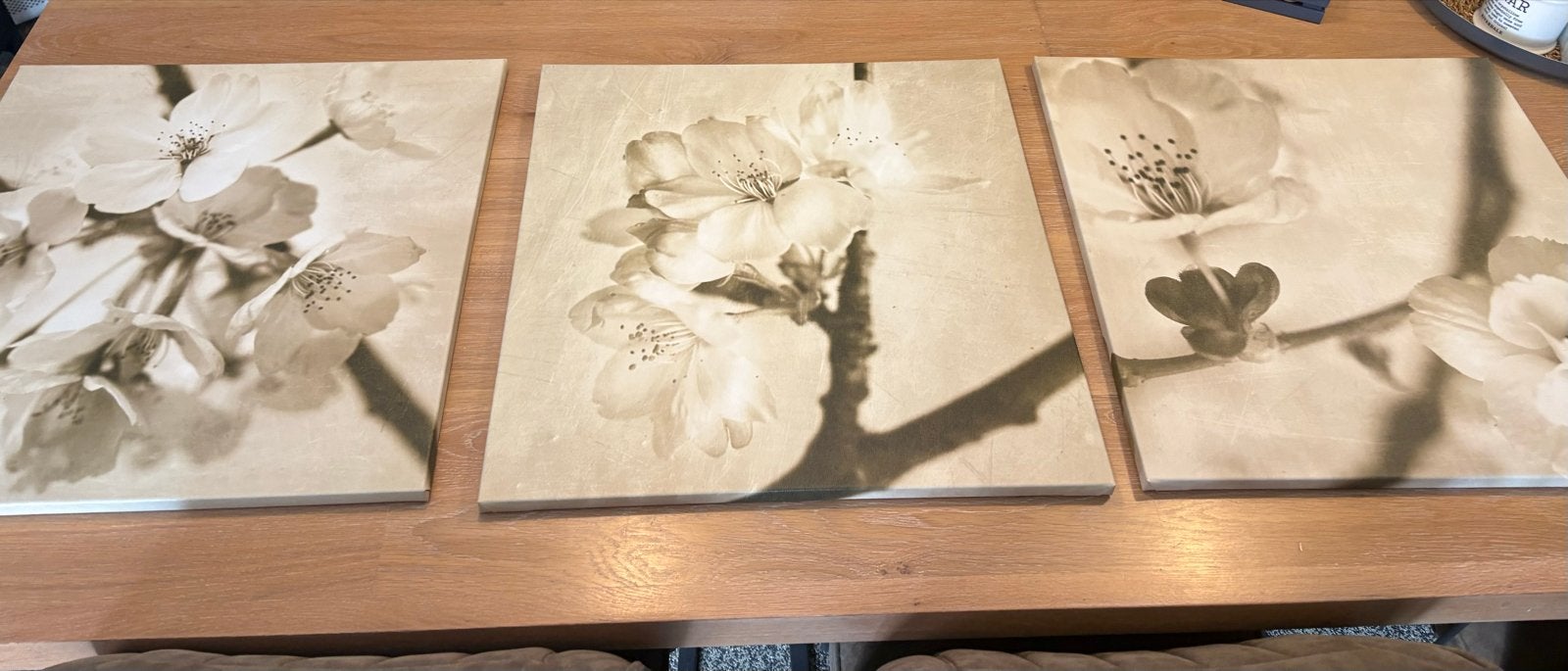 IKEA PJÄTTERYD Canvas Schilderijen - Bloesem (3 stuks), Ophalen, 50 – 75, Oorspronkelijke maker, Zo goed als nieuw